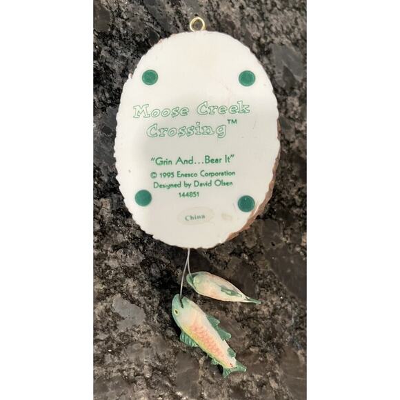 Enesco Moose Creek Crossing “Grin And…Bear It” 1995 Hanging Ornament #144851 - Picture 3 of 4